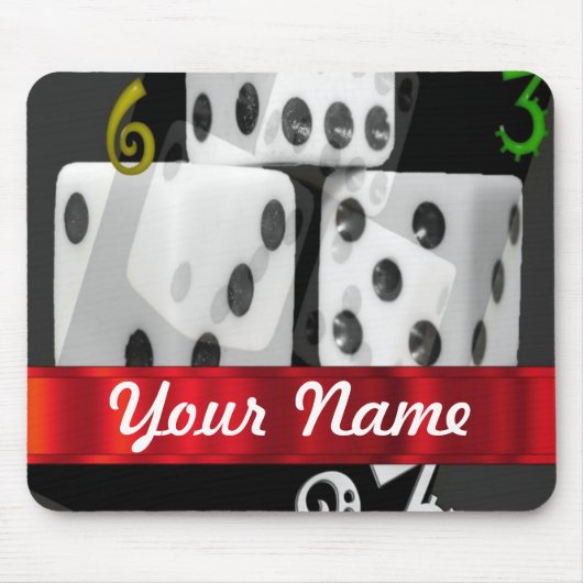 Moderne spielende Würfel Mousepad (Vorne)