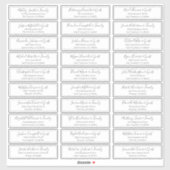 Moderne, spielerische Skriptadresse für Hochzeitgä Aufkleber (Blatt)