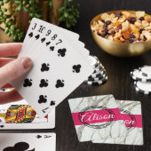 Moderne Spielkarten aus Marmor/Rosa/Schwarz (In Situ)