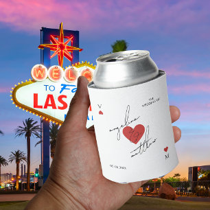 Moderne Spielkarten Casino Vegas Hochzeitsgeschenk Dosenkühler