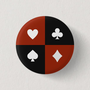 Moderne Spielkartensymbole Poker- & Bridge-Geschen Button