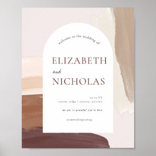 Moderne Spikatour Terracotta   Begrüßungszeichen Poster