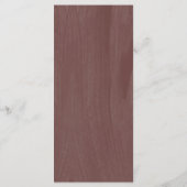 Moderne Spikatour Terracotta | Hochzeitsmenü Menükarte (Rückseite)