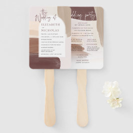 Moderne Spikatour Terracotta | Hochzeitsprogramm Fächer