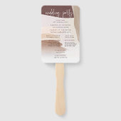 Moderne Spikatour Terracotta | Hochzeitsprogramm Fächer (Rückseite)