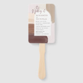 Moderne Spikatour Terracotta | Hochzeitsprogramm Fächer (Vorderseite)