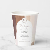 Moderne Spikatour Terracotta | Monografische Hochz Pappbecher (Vorderseite)