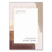 Moderne Spikatour Terracotta | TISCHNUMMER (Rückseite)