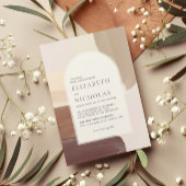 Moderne Spikatterrasse Cotta | Boho Wedding Einladung