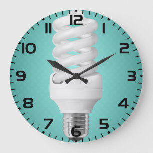 Moderne Spiral-Kompaktleuchtstofflampe Große Wanduhr