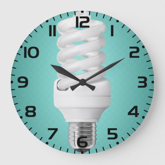 Moderne Spiral-Kompaktleuchtstofflampe Große Wanduhr (Vorderseite)