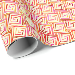 Moderne Spiralen aus dem Mittelalter - cremefarben Geschenkpapier