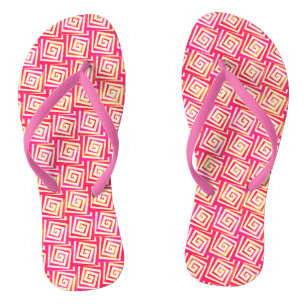 Moderne Spiralen aus dem Mittelalter - Korallenros Badesandalen