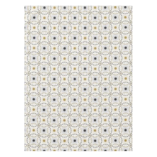 Moderne Spiralen in Gold und Schwarz Tischdecke (Vorderseite)