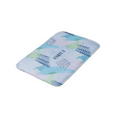 Moderne Spiralen und Linien Badematte (Schrägansicht)