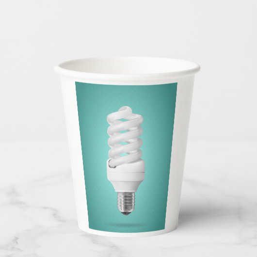 Moderne spiralförmige Kompaktleuchtstofflampe Pappbecher (Vorderseite)