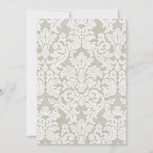 Moderne Spitzen-Brautparty oder Engagement-Partei Einladung (Rückseite)