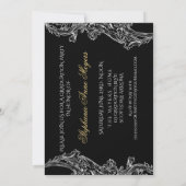 Moderne Spitzen- und Kalligraphie-Abschluss Einlad Einladung (Rückseite)