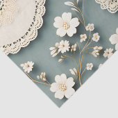 Moderne Spitzenweiße Blume Seidenpapier (Ausschnitt)