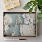 Moderne Spitzenweiße Blume Seidenpapier (Geschenk)
