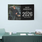 Moderne Split-Foto-Abschlussfeier Banner (Messeveranstaltung)