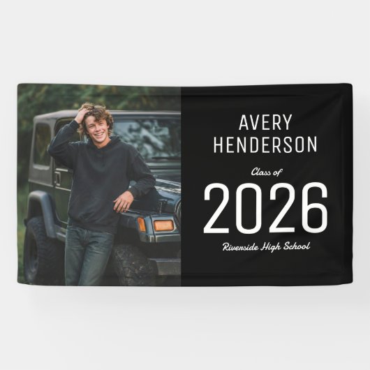 Moderne Split-Foto-Abschlussfeier Banner (Horizontal)