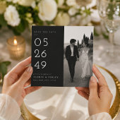 Moderne Split-Layout-Karte zum Speichern des Datum Save The Date