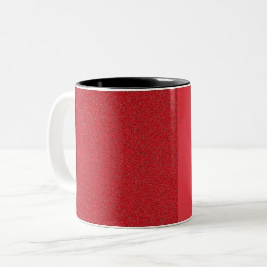Moderne Split Tomato Red Custom Tasse (Vorderseite Links)