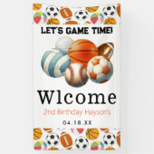 Moderne Sportkids 2. Geburtstag Banner (Vertikal)