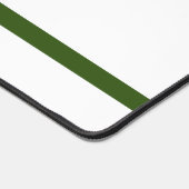 Moderne, sportlich-waldgrüne Streifen auf Weiß Schreibtischunterlage (Ecke)