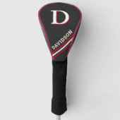 Moderne sportliche personalisierte Monogramm-Golfe Golf Headcover (Vorderseite)