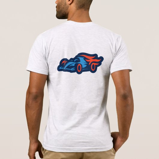 Moderne Sportwagendesign T-Shirt (Rückseite)