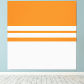 Moderne Sporty Bright Orange Streifen Leinwanddruck (Insitu (Holzboden))