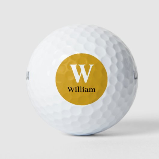 Moderne Sporty Custom Initials Golfball (Vorderseite)