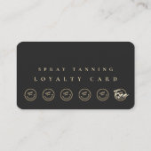 Moderne Spray Tan Tanning Specialist Loyalty Card Visitenkarte (Rückseite)