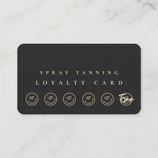 Moderne Spray Tan Tanning Specialist Loyalty Card Visitenkarte (Rückseite)