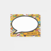 Moderne Sprechblase Comic Post-it Klebezettel (Vorderseite)