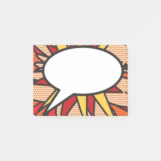 Moderne Sprechblasen-Post-it-Notes im Comic-Stil Post-it Klebezettel (Vorderseite)