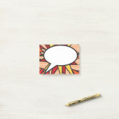 Moderne Sprechblasen-Post-it-Notes im Comic-Stil Post-it Klebezettel (Auf Schreibtisch)