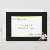 Moderne Spring Pink Rose Digital Bestman Card Einladung (Rückseite)