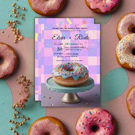 Moderne Sprinklen aus Donut Scheckkartoffeln Babyd Einladung