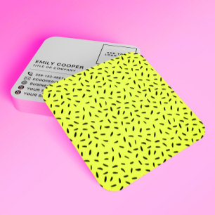 Moderne Sprinklen Muster Logo-Schwarz und Grün hin Quadratische Visitenkarte