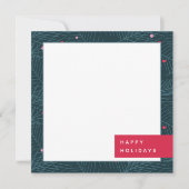 Moderne Spruce Custom Happy Holidays Note Card Dankeskarte (Vorderseite)