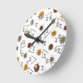 Moderne Sputnik-Planeten des Mittleren Jahrhundert Runde Wanduhr (Winkel)