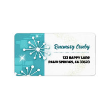 Moderne Sputnik-Rücksendeadressen-Aufkleber des Mi