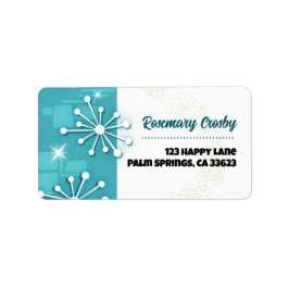 Moderne Sputnik-Rücksendeadressen-Aufkleber des Mi Adressaufkleber