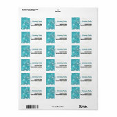 Moderne Sputnik-Rücksendeadressen-Aufkleber des Mi Adressaufkleber (Vorne)