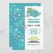 Moderne Sputniks-Party Einladungen des Mittelalter (Vorne/Hinten)