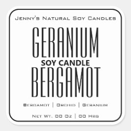 Moderne Square Border einfache Schlichte weiße Ker Quadratischer Aufkleber