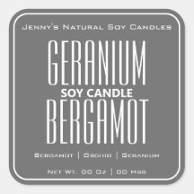 Moderne Square Border Simple Dark Gray Candles